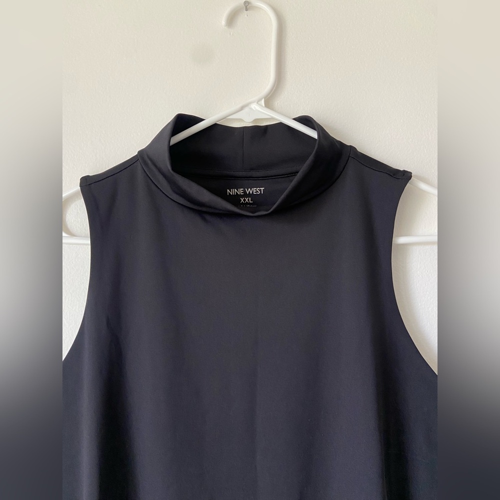Nine West Black Sleeveless‎ Thong Turtleneck Bodysuit - Picture 4 of 7